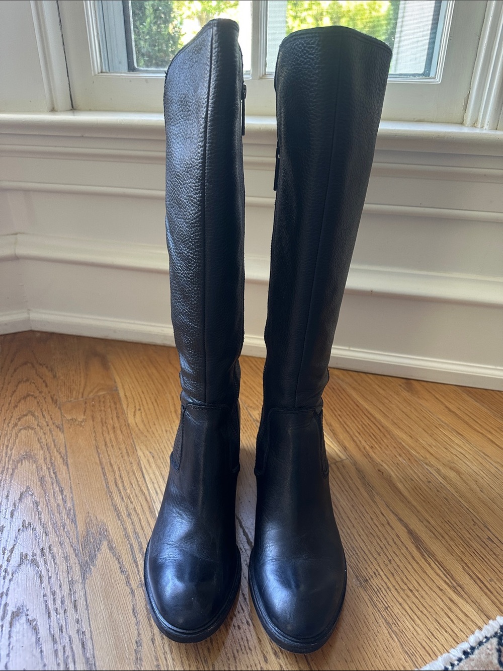 Donald J. Pliner Black Tall Leather Knee Boots